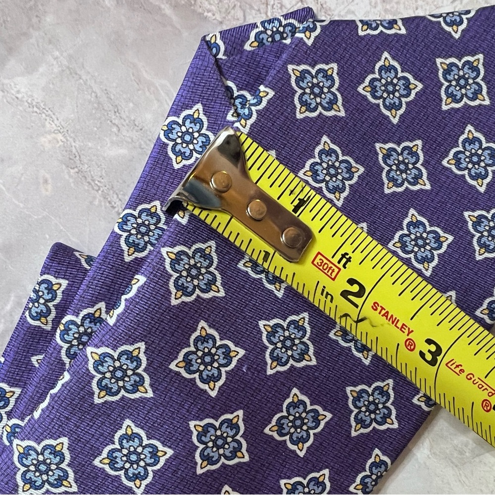 NWT $125 Daniel Cremieux Limited Edition Purple Geometric Pattern Tie - Picture 3 of 5
